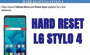 Image result for YouTube How to Reset LG Stylo 4