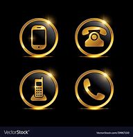 Image result for Gold Phone Icon Circle