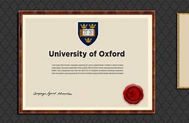 Image result for PhD Certificate Oxford