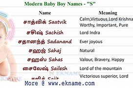 Image result for Tamil Baby Boy Name List