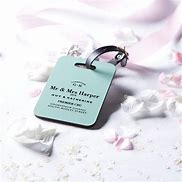 Image result for Black Rose Gold Wedding Luggage Tags
