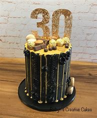 Image result for Black and Gold Dirty 30 Cake