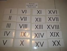 Image result for Roman Numeral Flash Cards