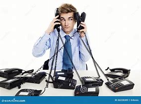 Image result for Picture of Busy Woman Answering Many Phones