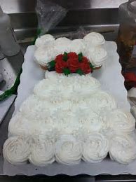Image result for Wedding Dress Cupcake Cake