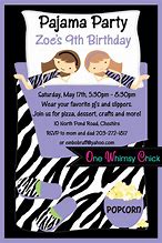Image result for Pajama Party Birthday Invitations