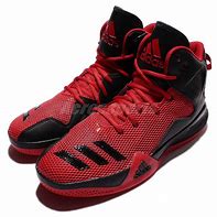 Image result for Red and Black Adidas Basketball Shoes