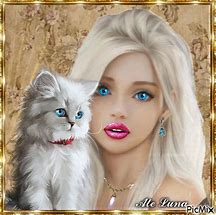 Image result for White Cat with Girls Meme