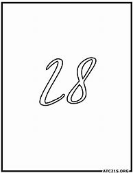 Image result for Number 28 Coloring Page