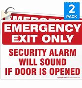 Image result for Emergency Exit Only Sign Sticker