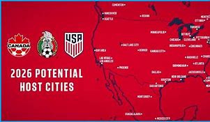 Image result for FIFA 2026 World Cup Cities Map