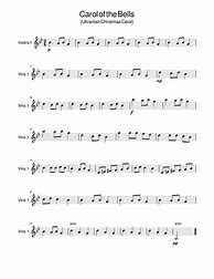 Image result for Carol of the Bells Viola Sheet Music