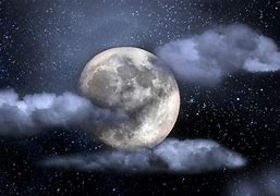 Image result for Moon and Stars at Night