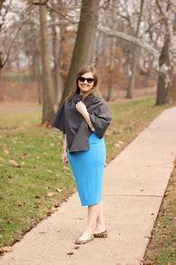 Image result for stripe pencil skirt