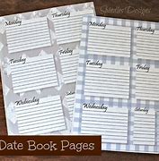 Image result for Date Book Pages to Print
