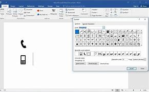 Image result for Phone Symbol in MS Word