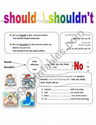 Image result for Use of Should and Shouldn't