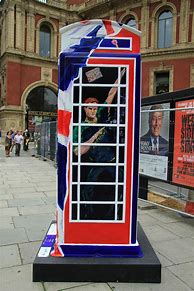 Image result for British Telephone Box Painted Tartan
