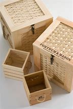Image result for Wooden Hamper Box