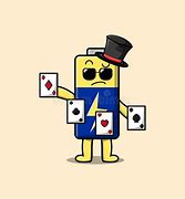 Image result for Battery Playing Cards Cartoon