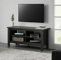 Image result for Black Wood TV Stand with Storage