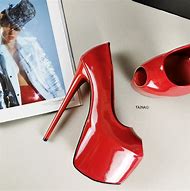 Image result for Red Patent High Heels