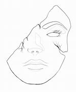Image result for Broken Mask Black White Sketch Drawing