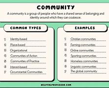 Image result for Characteristics of Communities