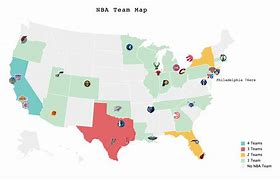 Image result for NBA Teams On Map