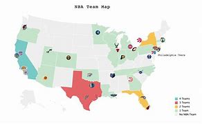 Image result for NBA Team Location Map