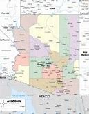 Image result for Arizona State Map with Mountain Ranges