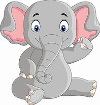 Image result for Cute Elephant Cartoon Vector