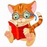 Image result for Cat Reading Clip Art