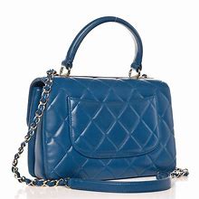 Image result for Chanel Shearling Lambskin Quited Flap Blue Bag DHgate