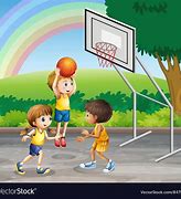 Image result for Animated Kids Playing Basketball