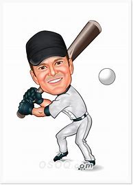 Image result for Caricature Baseball Player