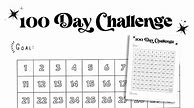 Image result for 100 Day Challenge List