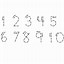 Image result for Tracing Numbers 1-10