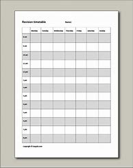 Image result for Revision Planner Template