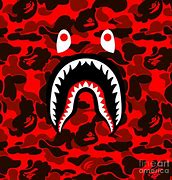 Image result for BAPE Shark Red