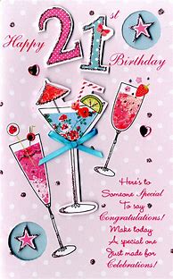 Image result for 21st Birthday Cards for a Girl