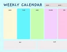 Image result for Free Printable Week Calendar