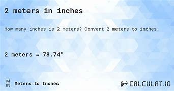 Image result for 2 Meters to Inches
