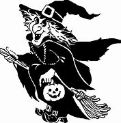Image result for Halloween Witch Black and White