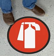 Image result for Fire Extinguisher Floor Signs