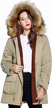 Image result for Hooded Faux Fur Coats for Women