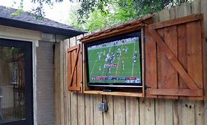 Image result for Outdoor TV Recessed Cabinet