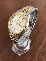 Image result for Seiko Gold Fluted Bezel Watch