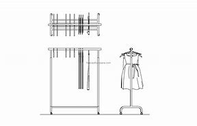 Image result for Cloth Hanger Stand Elevation