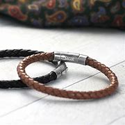 Image result for Men's Leather and Silver Bracelets